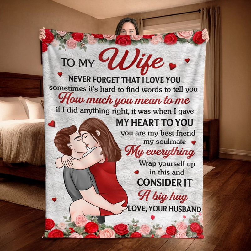 Custom Blanket - Personalized Anniversary Wedding Gifts For Husband And Wife, Him And Her - Together Feels Just Right