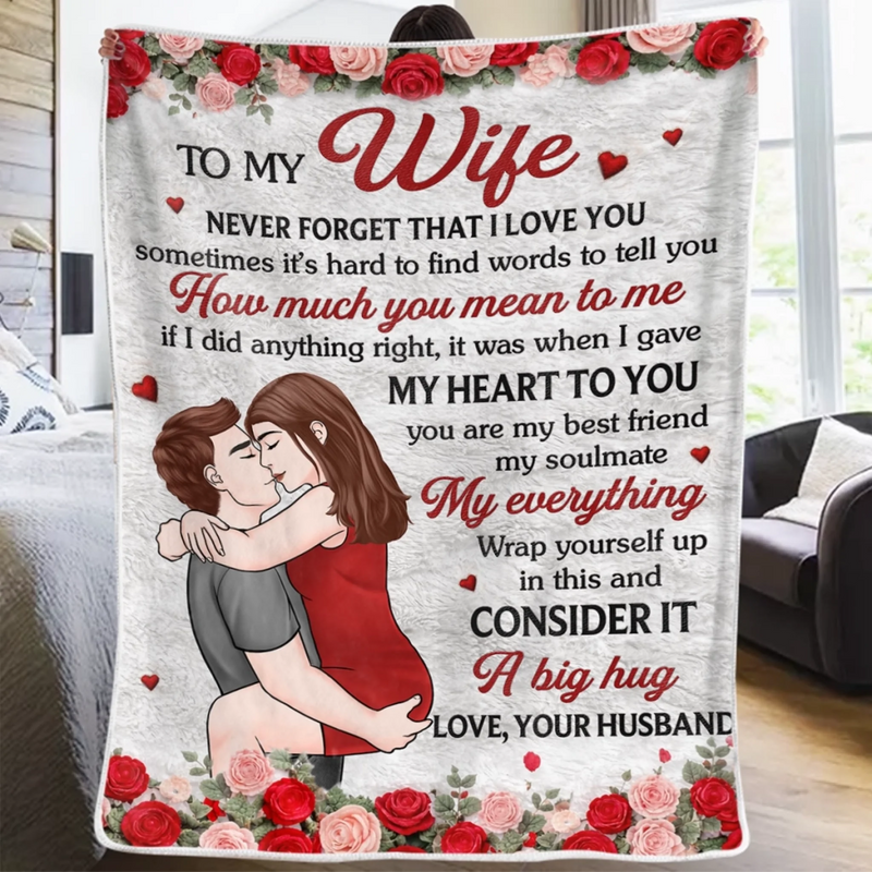 Custom Blanket - Personalized Anniversary Wedding Gifts For Husband And Wife, Him And Her - Together Feels Just Right