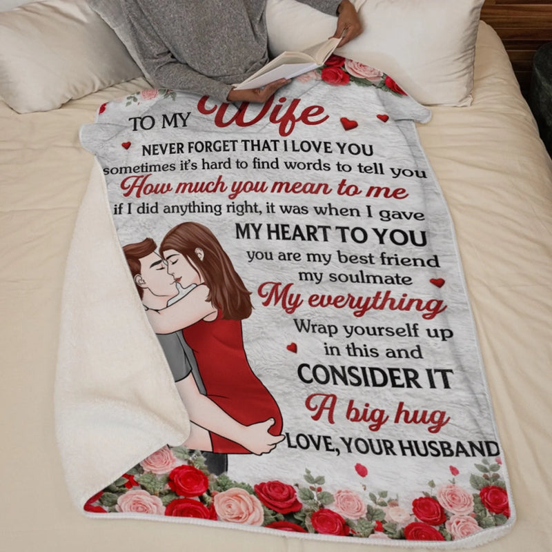Custom Blanket - Personalized Anniversary Wedding Gifts For Husband And Wife, Him And Her - Together Feels Just Right