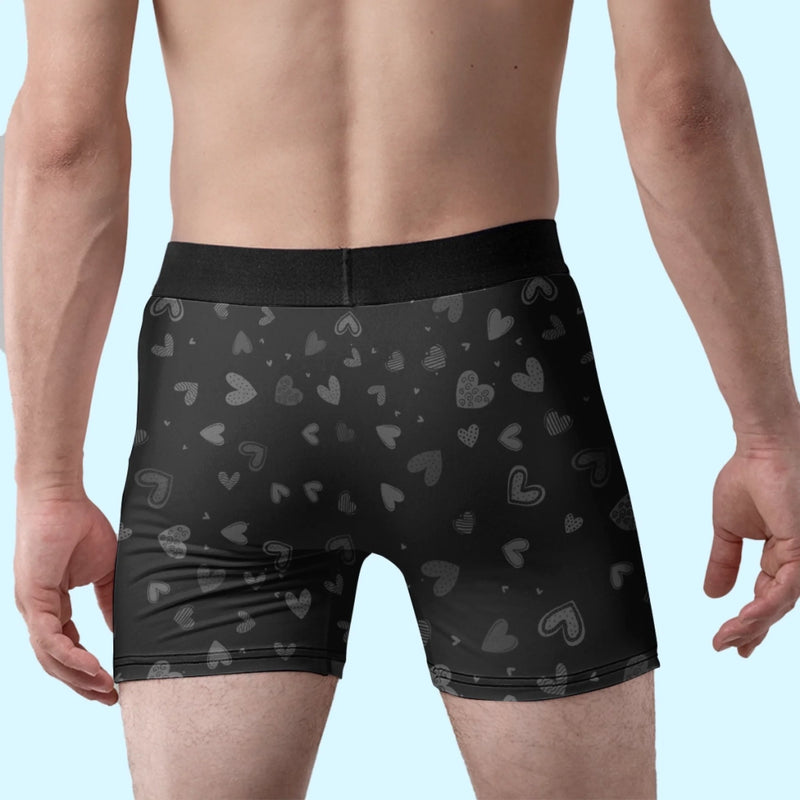 Custom Photo Boxer Briefs, Men's Boxers - Personalized Anniversary Wedding Gifts For Husband And Wife, Him And Her - Made Just For You