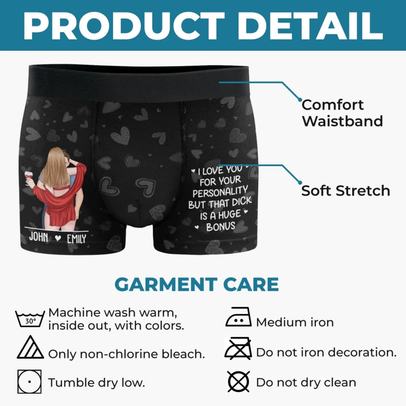Custom Photo Boxer Briefs, Men's Boxers - Personalized Anniversary Wedding Gifts For Husband And Wife, Him And Her - Made Just For You