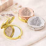 Custom Compact Mirror - Personalized Anniversary Wedding Gifts For Husband And Wife, Him And Her - Me And You Forever