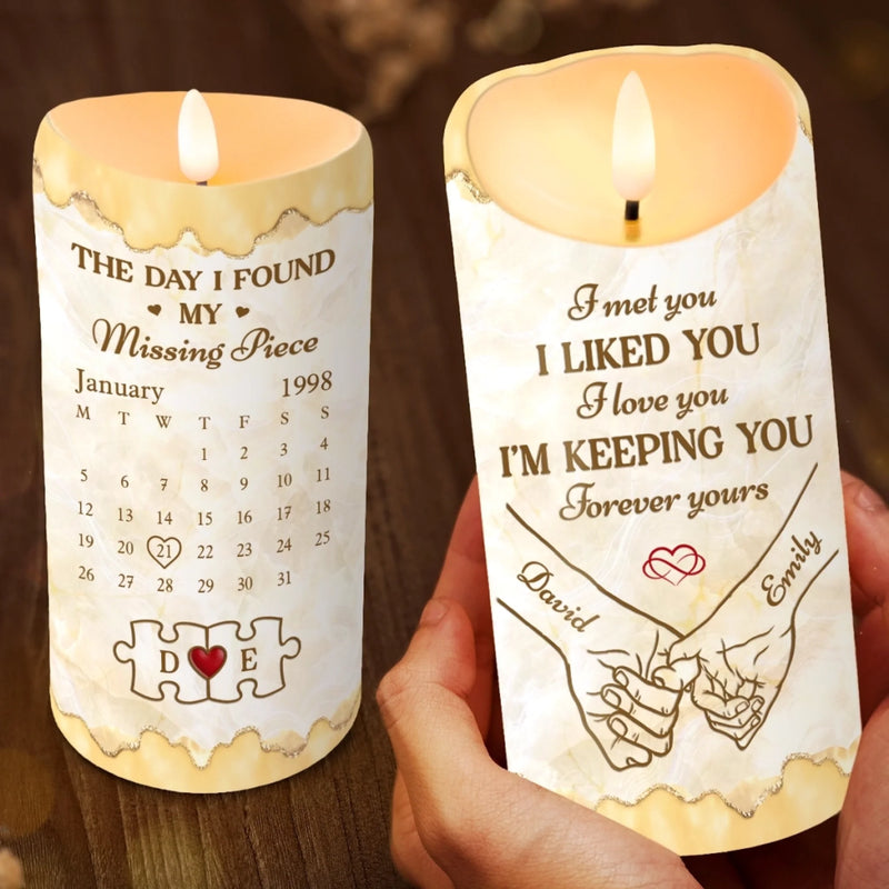 Custom LED Candle - Personalized Anniversary Wedding Gifts For Husband And Wife, Him And Her - Together We Build Something Real