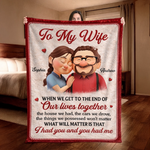 Custom Blanket - Personalized Anniversary Wedding Gifts For Husband And Wife, Him And Her - Our Hearts Choose Forward