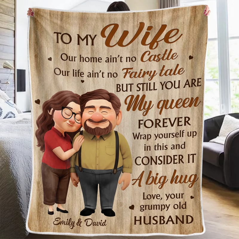 Custom Blanket - Personalized Anniversary Wedding Gifts For Husband And Wife, Him And Her - With You Everything Aligns