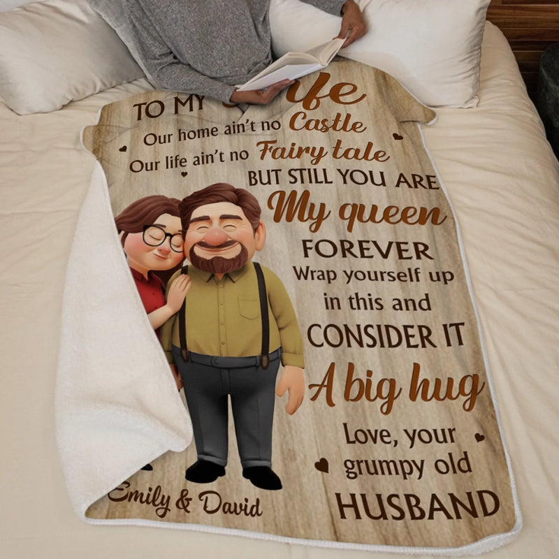 Custom Blanket - Personalized Anniversary Wedding Gifts For Husband And Wife, Him And Her - With You Everything Aligns