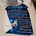 Custom Blanket - Personalized Anniversary Wedding Gifts For Husband And Wife, Him And Her - Side By Side Feels Natural