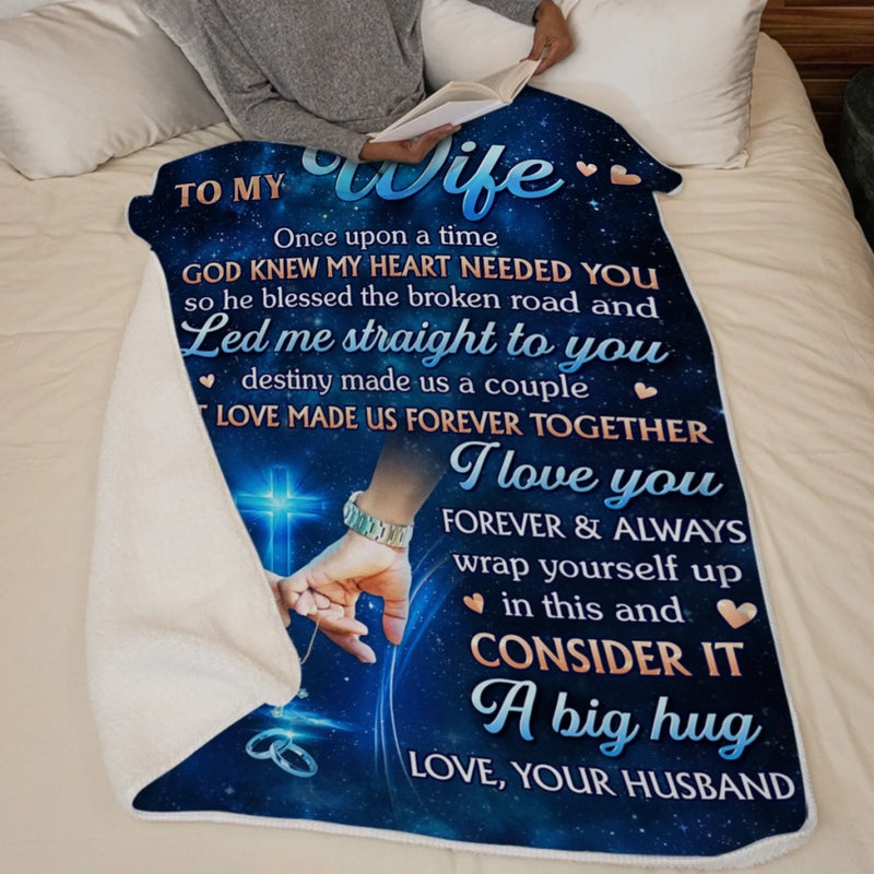 Custom Blanket - Personalized Anniversary Wedding Gifts For Husband And Wife, Him And Her - Side By Side Feels Natural