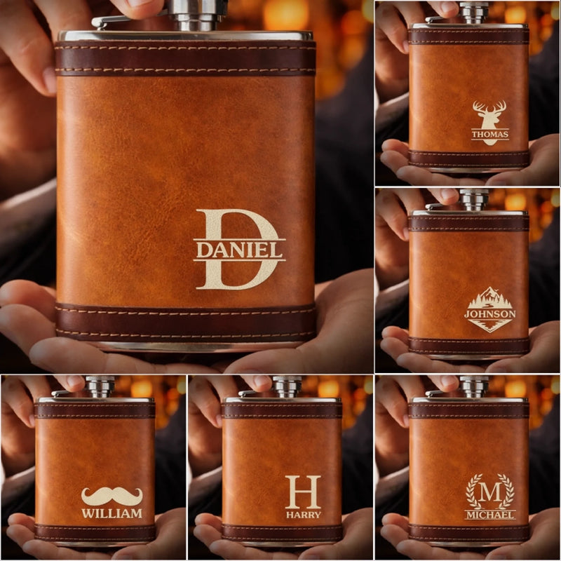 Custom Hip Flask Set - Personalized Anniversary Wedding Gifts For Husband And Wife, Him And Her - You Are My Daily Yes