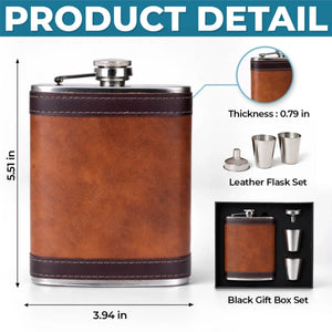 Custom Hip Flask Set - Personalized Anniversary Wedding Gifts For Husband And Wife, Him And Her - Our Love Moves Gently