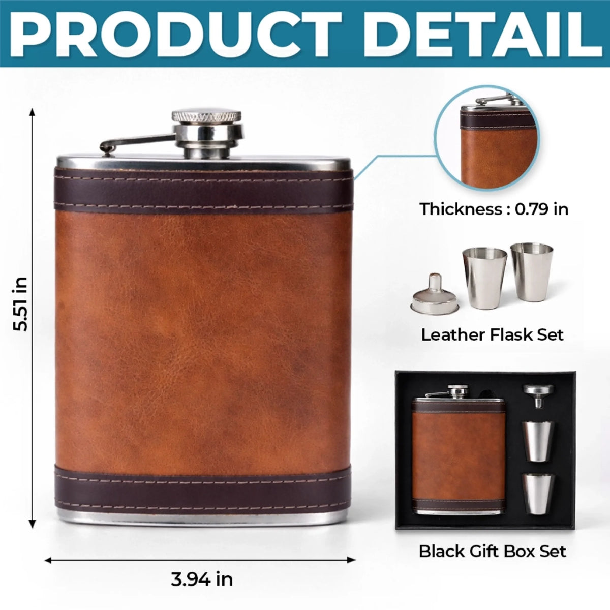 Custom Hip Flask Set - Personalized Anniversary Wedding Gifts For Husband And Wife, Him And Her - Our Love Moves Gently