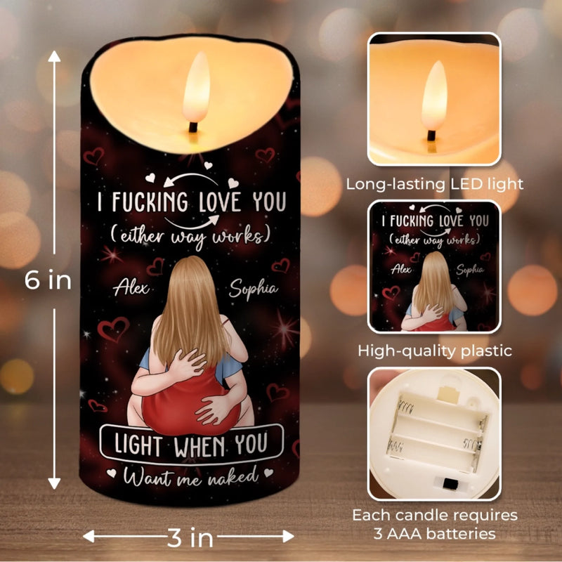 Custom LED Candle - Personalized Anniversary Wedding Gifts For Husband And Wife, Him And Her - You Make Life Feel Balanced
