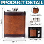 Custom Hip Flask Set - Personalized Anniversary Wedding Gifts For Husband And Wife, Him And Her - Together We Stay Soft