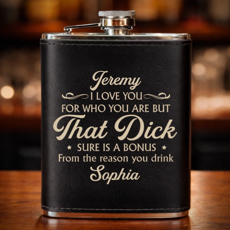 Custom Hip Flask Set - Personalized Anniversary Wedding Gifts For Husband And Wife, Him And Her - Us Feels Right Always