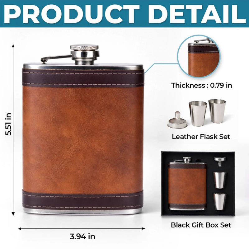 Custom Hip Flask Set - Personalized Anniversary Wedding Gifts For Husband And Wife, Him And Her - Us Feels Right Always