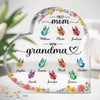 Custom Heart Shaped Acrylic Plaque - Personalized Mother's Day Gifts For Mom, Grandma - Love Grows In Our Family