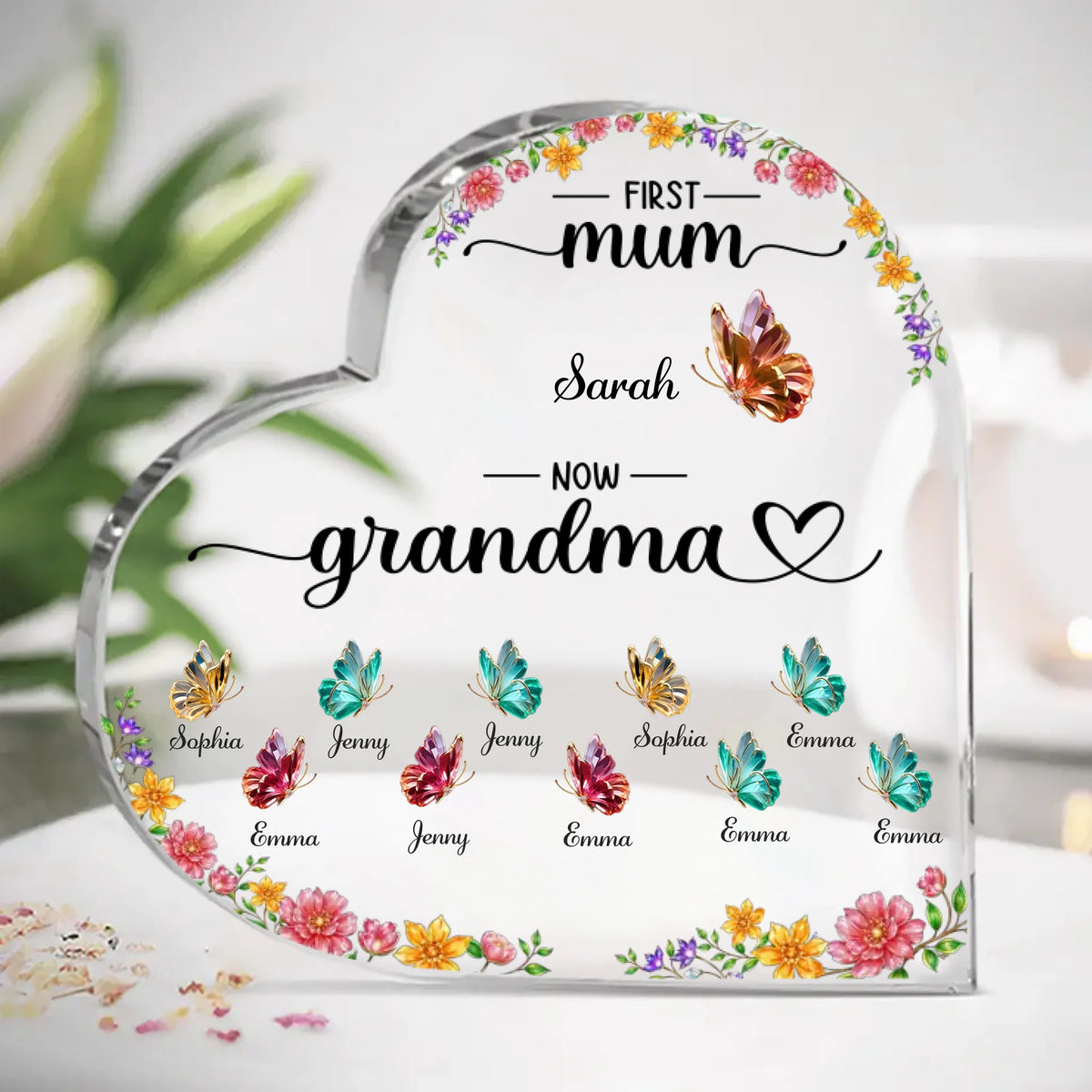 Custom Heart Shaped Acrylic Plaque - Personalized Mother's Day Gifts ...