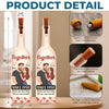 Custom Bottle Lamp - Personalized Anniversary Valentine Wedding Gifts For Husband And Wife, Him And Her - Love Feels Steady With You