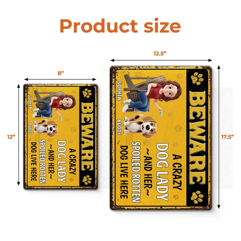 Custom Home Decor Metal Sign - Personalized  Birthday Gifts For Dog Lovers, Dog Dad And Mom - Dogs Rule Here