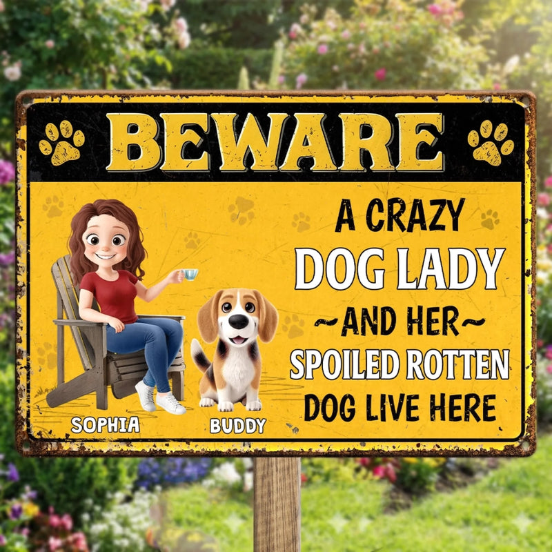 Custom Home Decor Metal Sign - Personalized  Birthday Gifts For Dog Lovers, Dog Dad And Mom - Dogs Rule Here