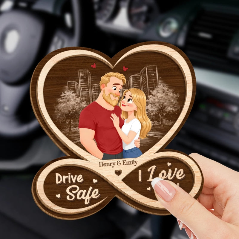 Custom Car Visor Clip - Personalized Anniversary Wedding Gifts For Husband And Wife, Him And Her - You Make Life Feel Balanced