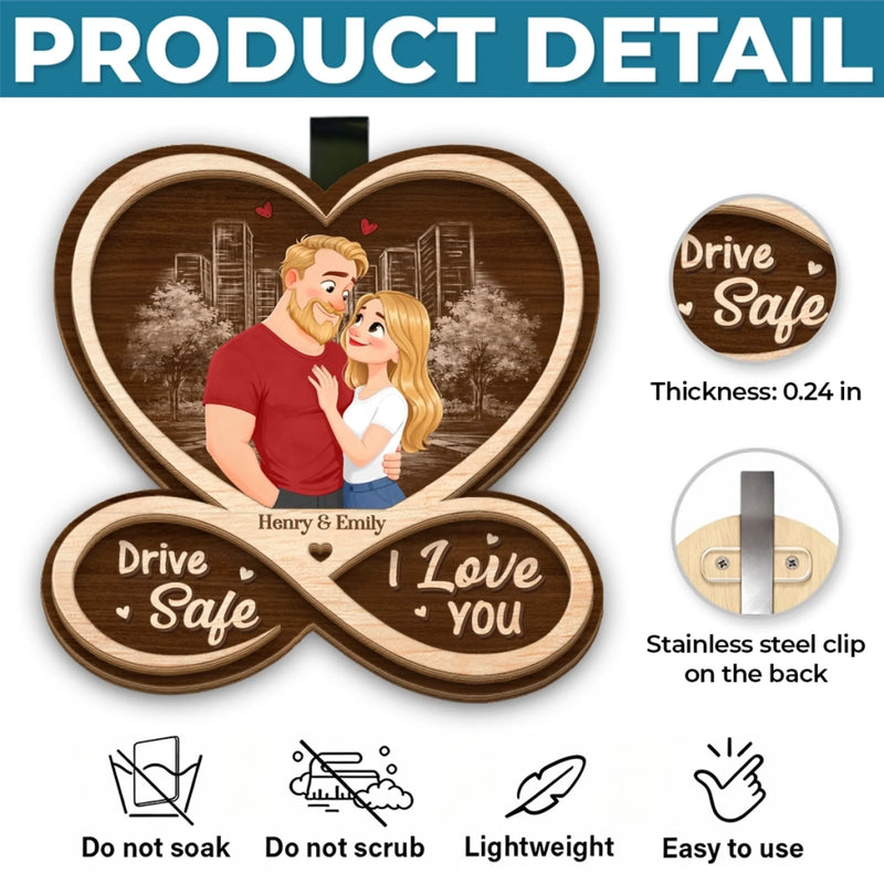 Custom Car Visor Clip - Personalized Anniversary Wedding Gifts For Husband And Wife, Him And Her - You Make Life Feel Balanced