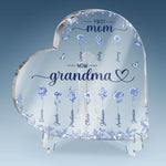 Custom Heart Shaped Acrylic Plaque - Personalized Mother's Day Gifts For Mom, Grandma -Two Generations One Love