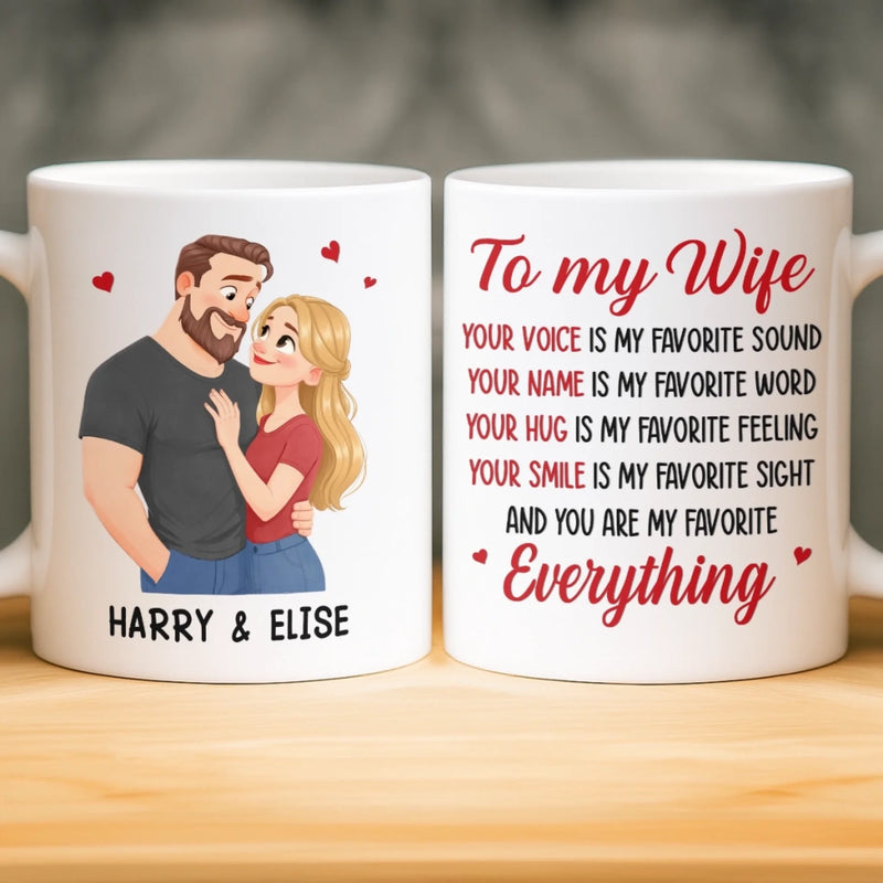 Custom Mug - Personalized Anniversary Wedding Gifts For Husband And Wife, Him And Her - You Are My Daily Yes