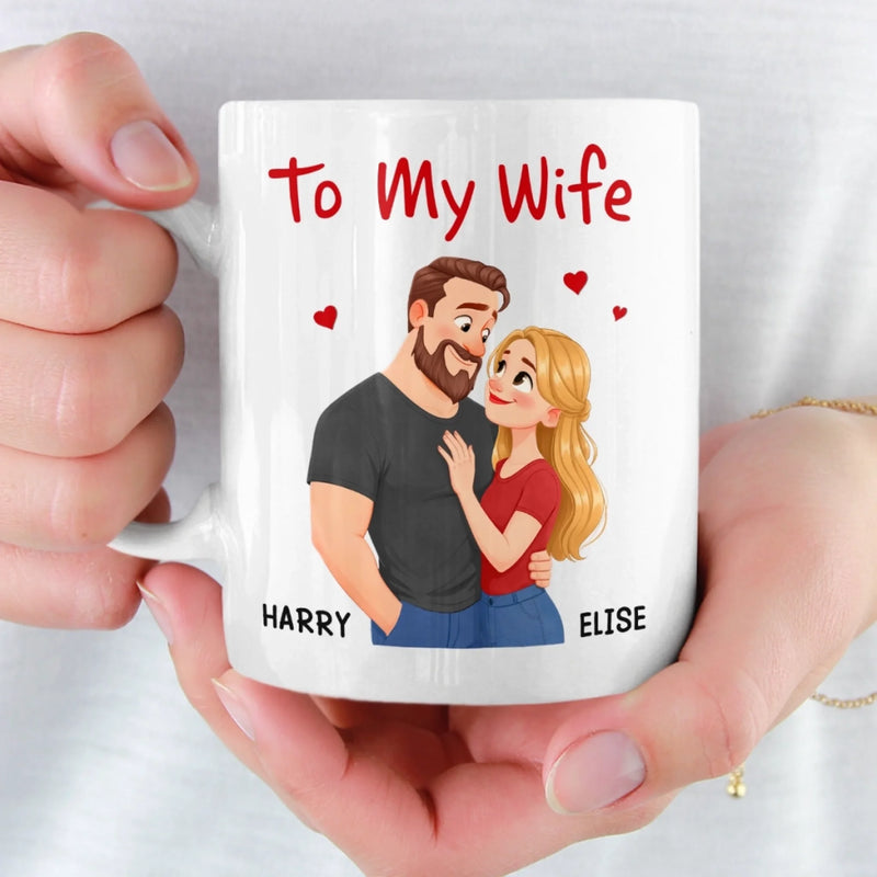Custom Mug - Personalized Anniversary Wedding Gifts For Husband And Wife, Him And Her - Our Love Moves Gently