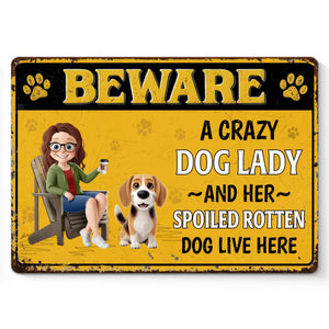 Custom Home Decor Metal Sign - Personalized  Birthday Gifts For Dog Lovers, Dog Dad And Mom - Dogs Rule Here