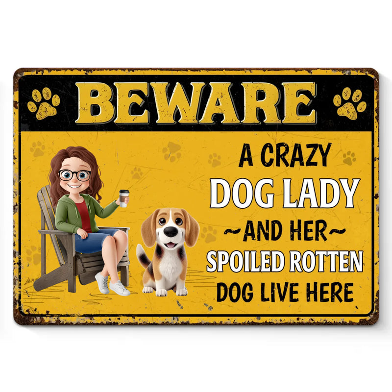 Custom Home Decor Metal Sign - Personalized  Birthday Gifts For Dog Lovers, Dog Dad And Mom - Dogs Rule Here