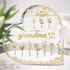 Custom Heart Shaped Acrylic Plaque - Personalized Mother's Day Gifts For Mom, Grandma - Rooted In Love