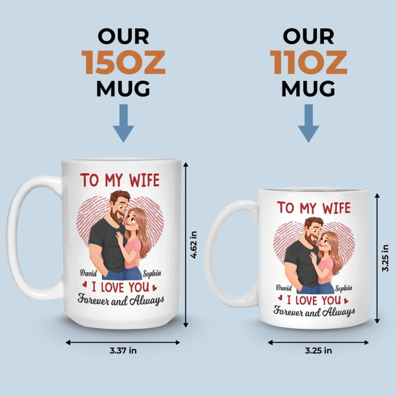 Custom Mug - Personalized Anniversary Wedding Gifts For Husband And Wife, Him And Her - Love Feels Like Home