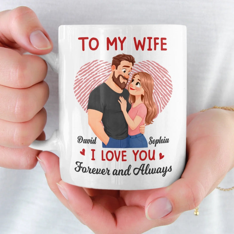 Custom Mug - Personalized Anniversary Wedding Gifts For Husband And Wife, Him And Her - Love Feels Like Home