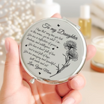 Custom Compact Mirror - Personalized Birthday Gifts For Daughter, Granddaughter - Beautiful Inside Out