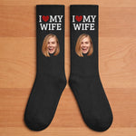 Custom Photo Crew Socks - Personalized Anniversary Wedding Gifts For Husband And Wife, Him And Her - You Are My Home
