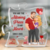 Custom Puzzle Shaped Acrylic Plaque - Personalized Anniversary Wedding Gifts For Husband And Wife, Him And Her - Love Grows Where We Are