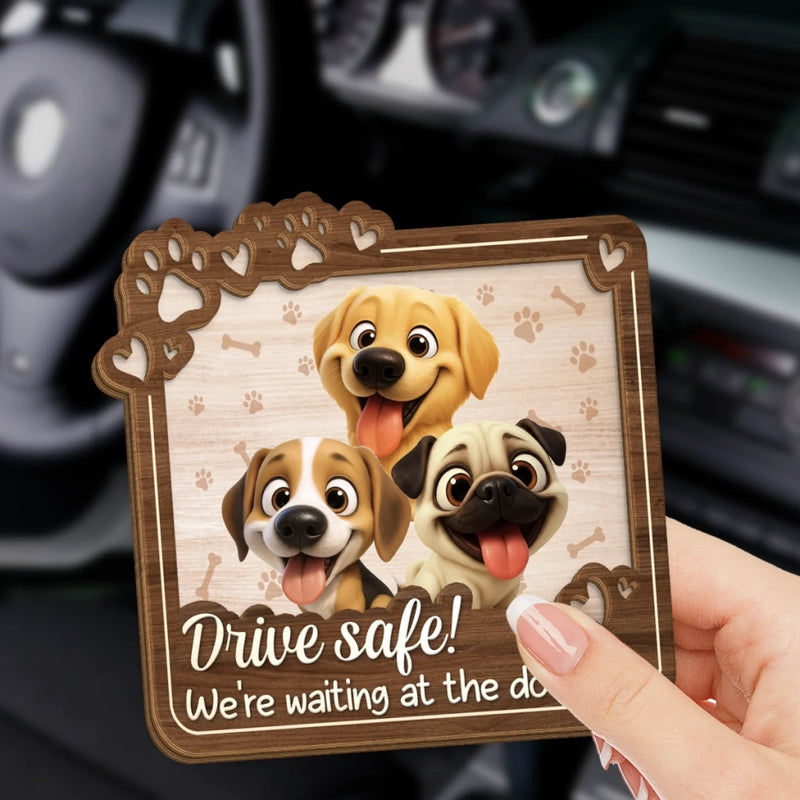 Custom Car Visor Clip - Personalized Birthday Gifts For Dog Lovers, Dog Dad And Mom - Always Come Back Home