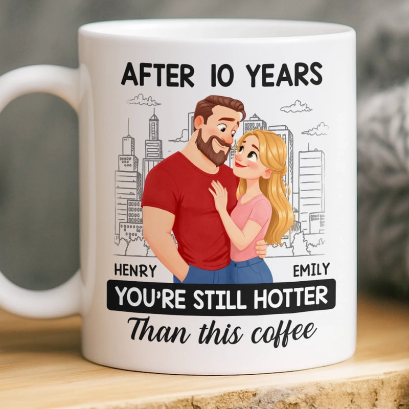 Custom Mug - Personalized Anniversary Wedding Gifts For Husband And Wife, Him And Her - Side By Side Feels Easy