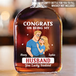 Custom Whiskey Bottle - Personalized Anniversary Wedding Gifts For Husband And Wife, Him And Her - Our Love Keeps Growing
