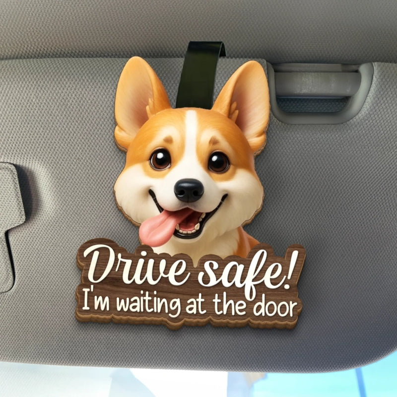 Custom Photo Car Visor Clip - Personalized Birthday Gifts For Dog Cat Lovers, Dog Dad And Mom, Cat Owners - Safe Drive, Happy Paws
