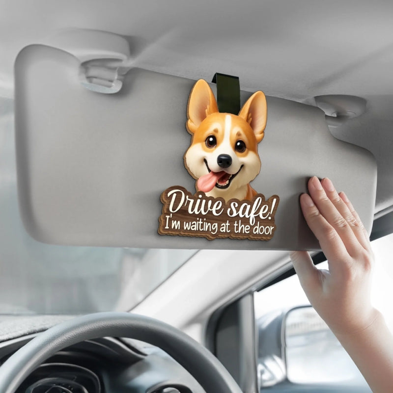 Custom Photo Car Visor Clip - Personalized Birthday Gifts For Dog Cat Lovers, Dog Dad And Mom, Cat Owners - Safe Drive, Happy Paws