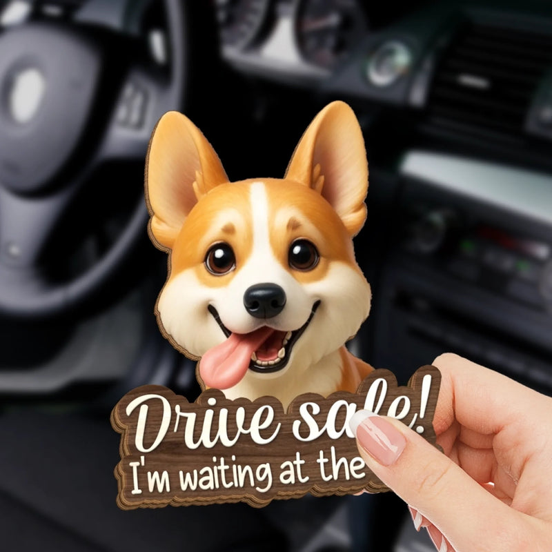 Custom Photo Car Visor Clip - Personalized Birthday Gifts For Dog Cat Lovers, Dog Dad And Mom, Cat Owners - Safe Drive, Happy Paws