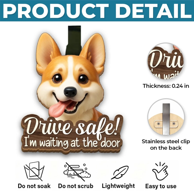 Custom Photo Car Visor Clip - Personalized Birthday Gifts For Dog Cat Lovers, Dog Dad And Mom, Cat Owners - Safe Drive, Happy Paws