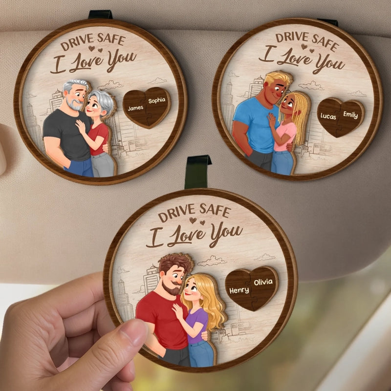 Custom Car Visor Clip - Personalized Anniversary Wedding Gifts For Husband And Wife, Him And Her - Our Love Keeps Blooming