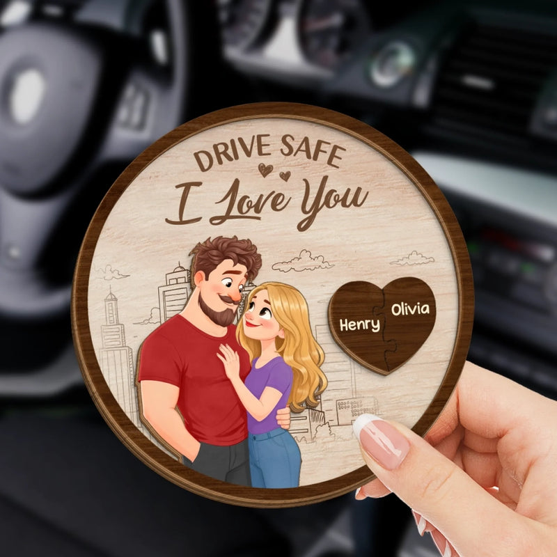 Custom Car Visor Clip - Personalized Anniversary Wedding Gifts For Husband And Wife, Him And Her - Our Love Keeps Blooming