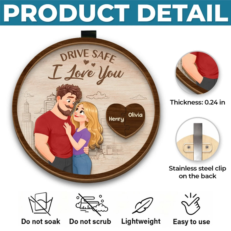 Custom Car Visor Clip - Personalized Anniversary Wedding Gifts For Husband And Wife, Him And Her - Our Love Keeps Blooming
