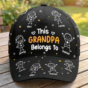 Custom Hat, All Over Print Classic Cap - Personalized Birthday Gifts For Dad, Grandpa - World’s Best Grandpa Crew