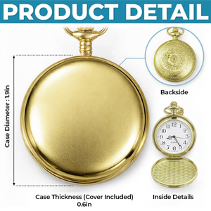 Custom Photo Pocket Watch - Personalized  Anniversary Wedding Gifts For Husband And Wife, Him And Her - Us Feels Right Always