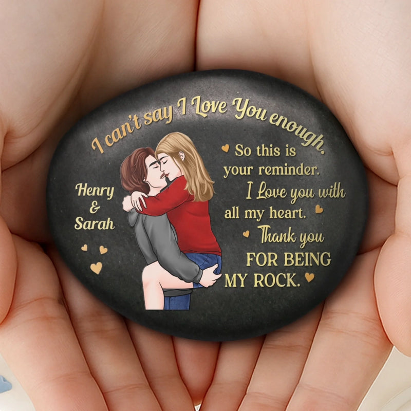 Custom Printed Rock - Personalized Anniversary Wedding Gifts For Husband And Wife, Him And Her - Love Built To Last
